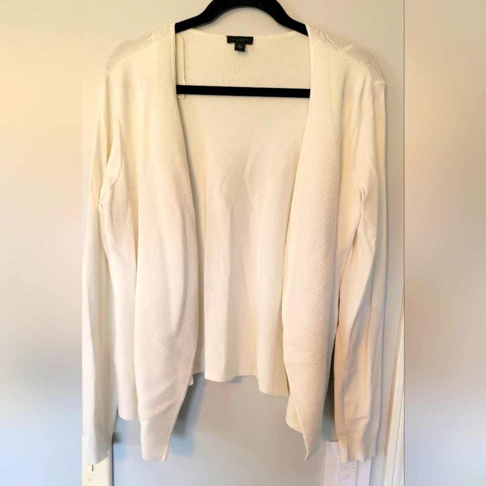 Ann Taylor Factory Open Front Cardigan